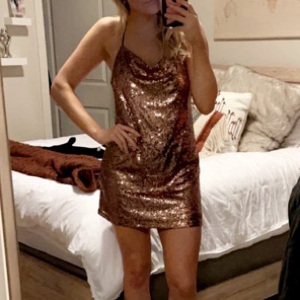 Sparkly Thin Strap Sequin Dress